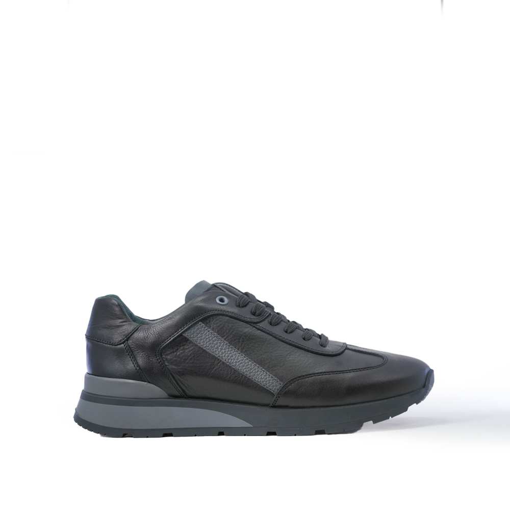 PARKLAND BLACK LEATHER SNEAKERS