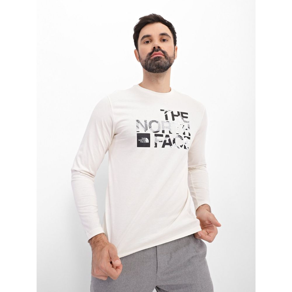 THE NORTH FACE WHITE DESIGNED LONG SLEEVE TSHIRT