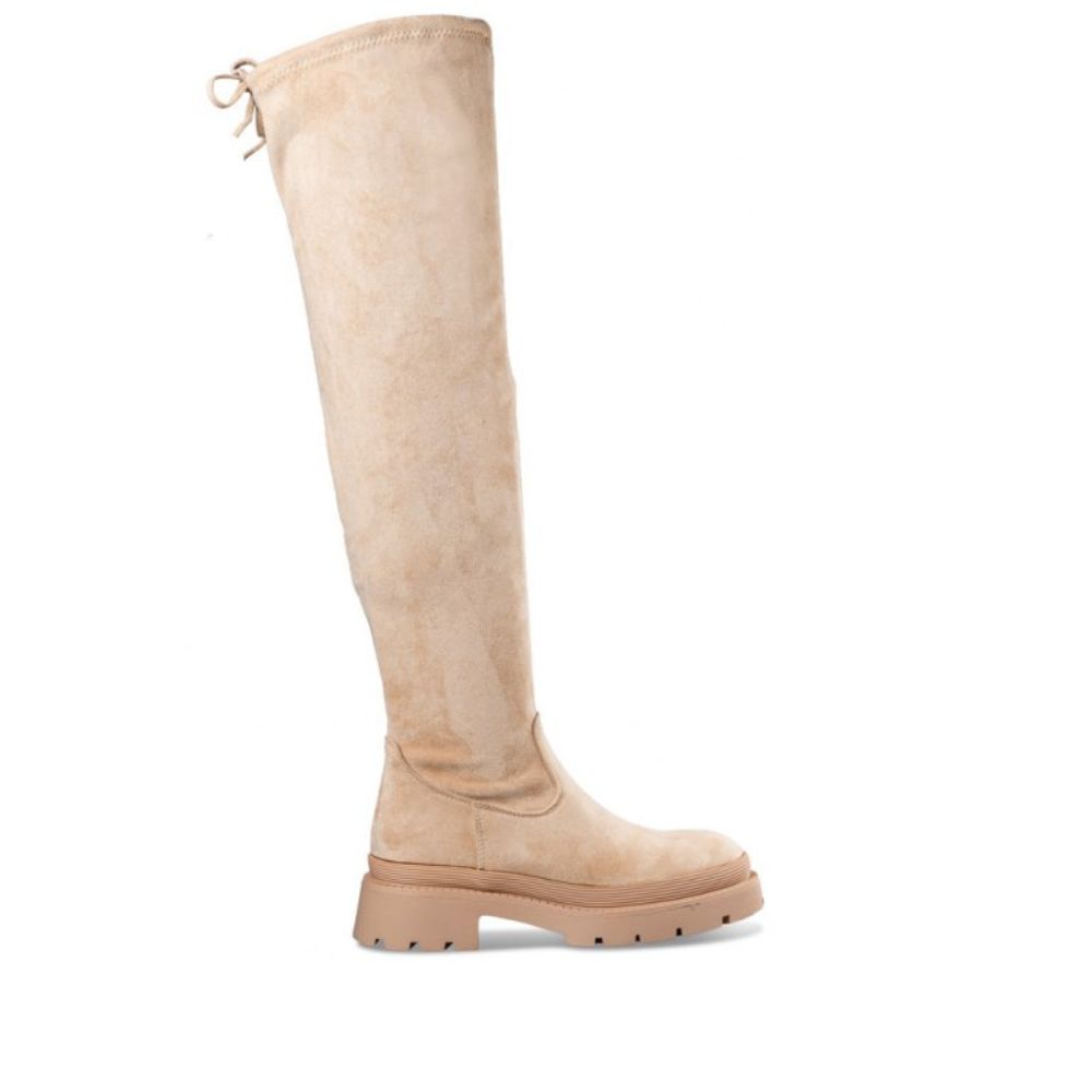 ENVIE OVER THE KNEE BEIGE BOOTS