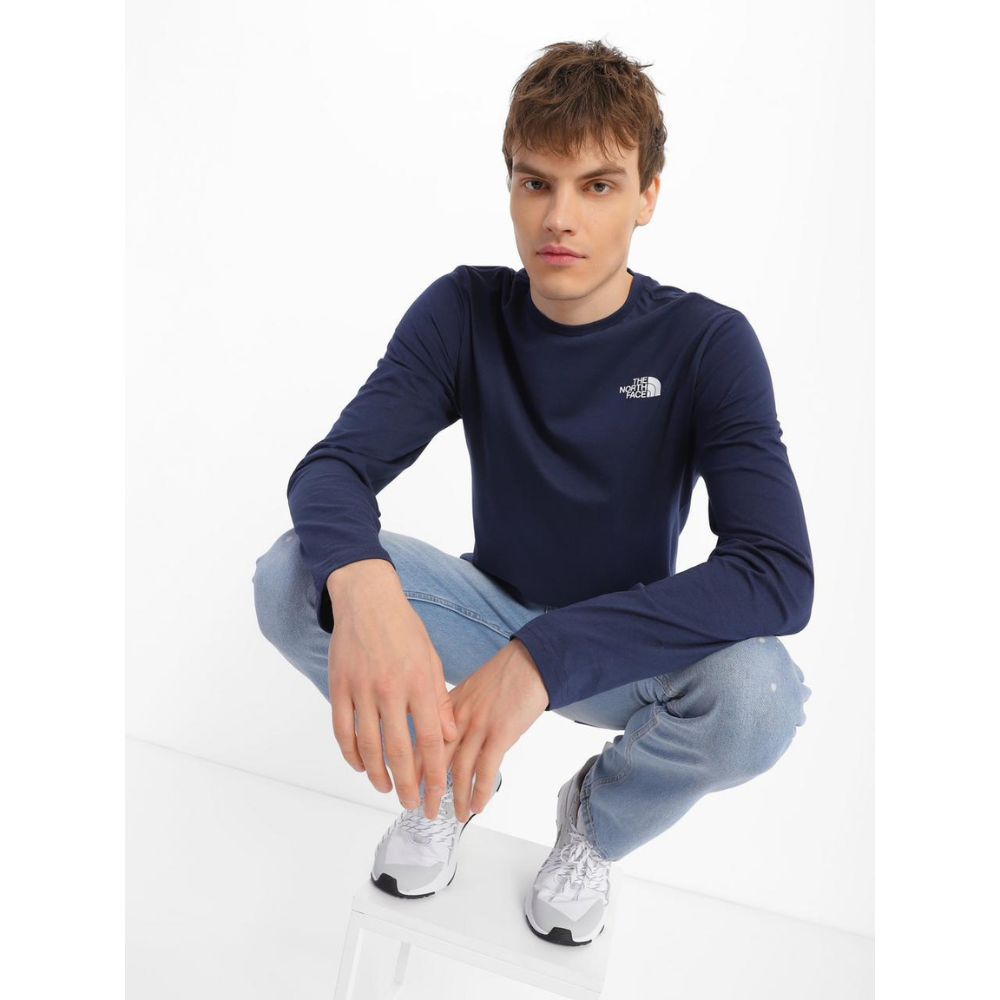 THE NORTH FACE NAVY LONG SLEEVED TSHIRT