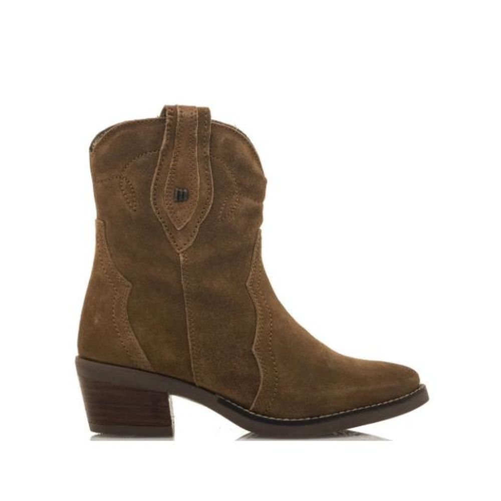 MTNG BROWN BUNKER ANKLE BOOTS