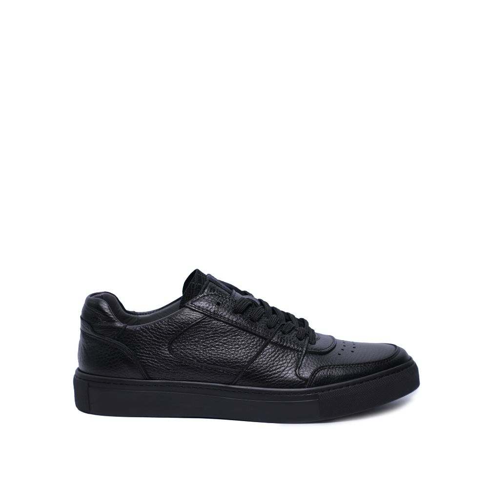 PARKLAND BLACK LEATHER LOW TOP SNEAKERS
