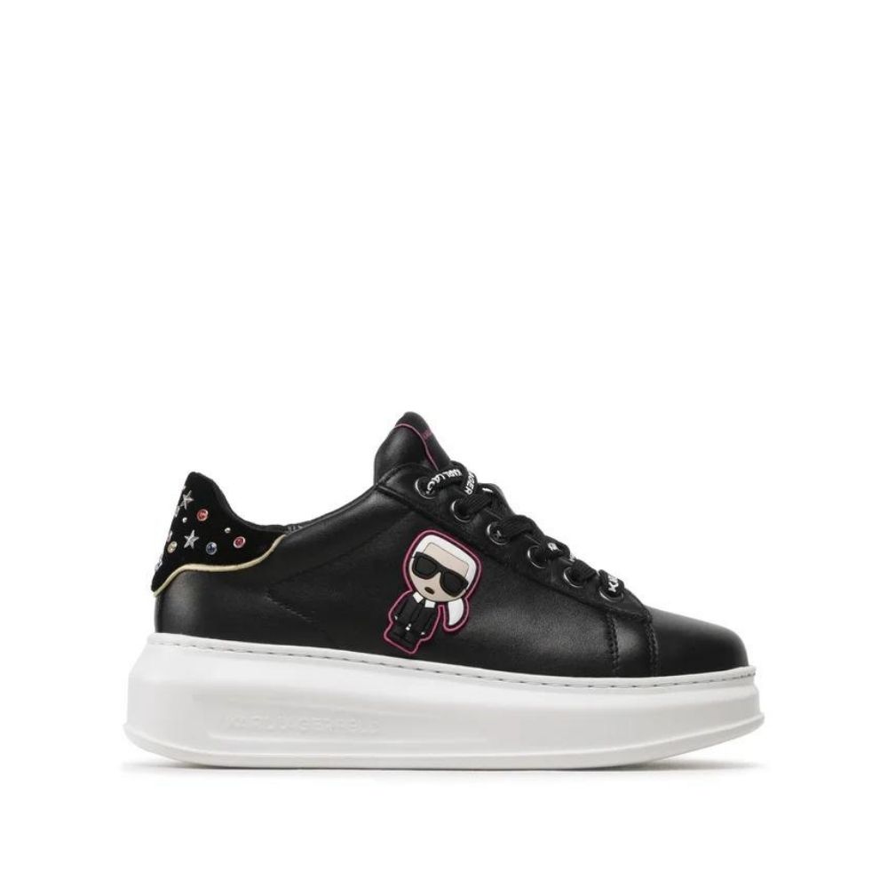 KARL LAGERFELD BLACK LACE UP SNEAKERS