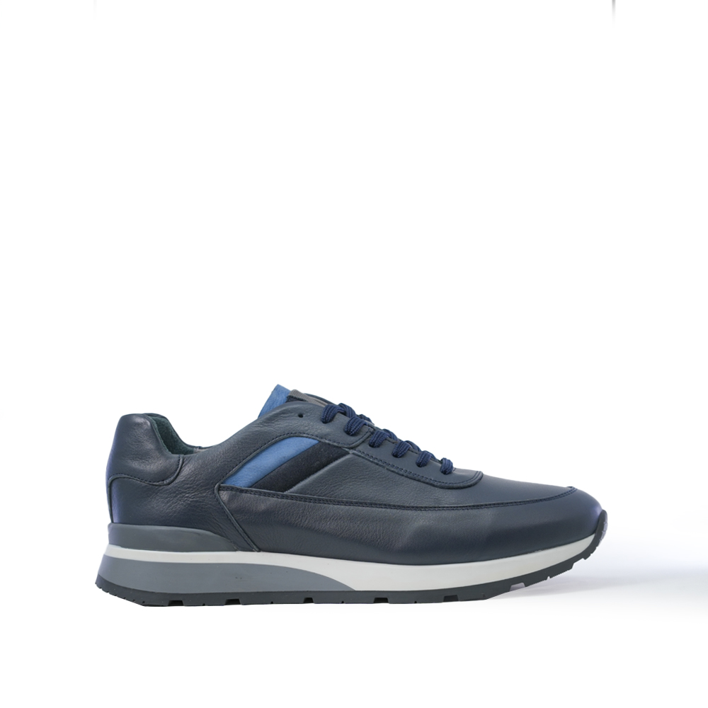 PARKLAND NAVY LEATHER SNEAKERS