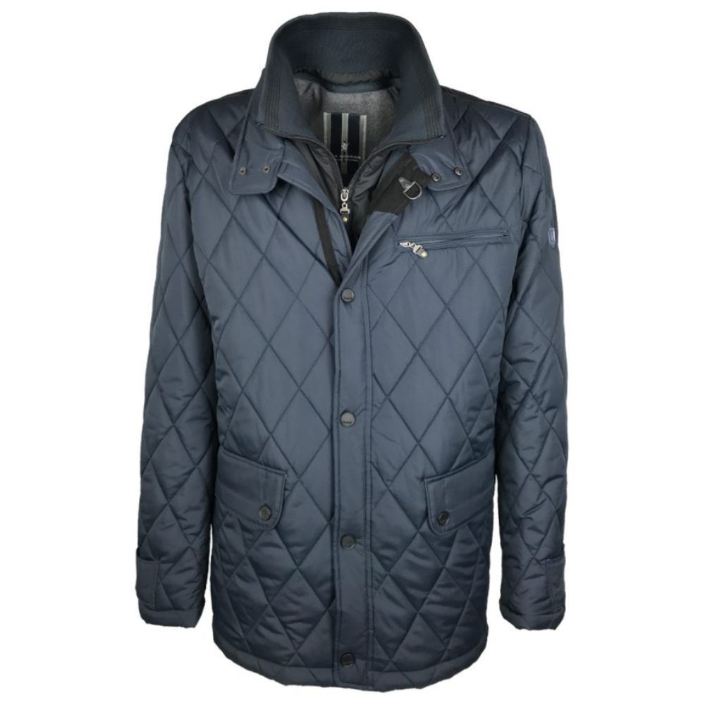 SEA BARRIER NAVY QUILTED DOUBLE JACKET