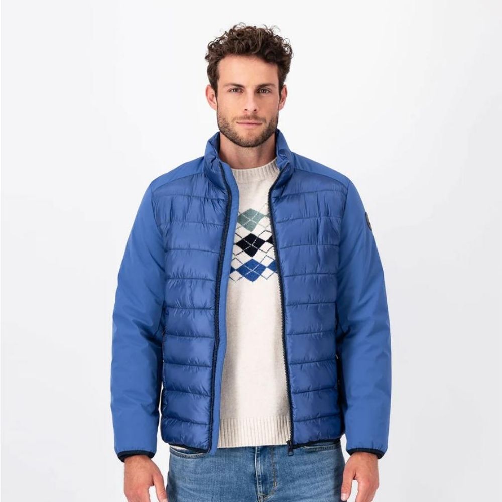 FYNCH HATTON BLUE QUILTED JACKET