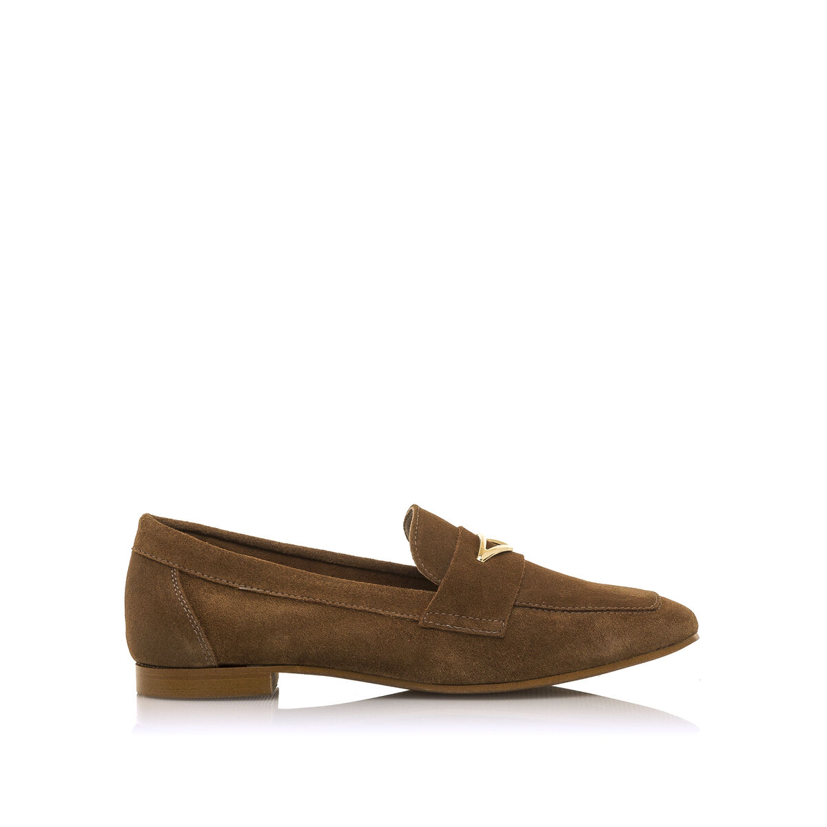 MTNG SUEDE FLAT BROWN LOAFERS