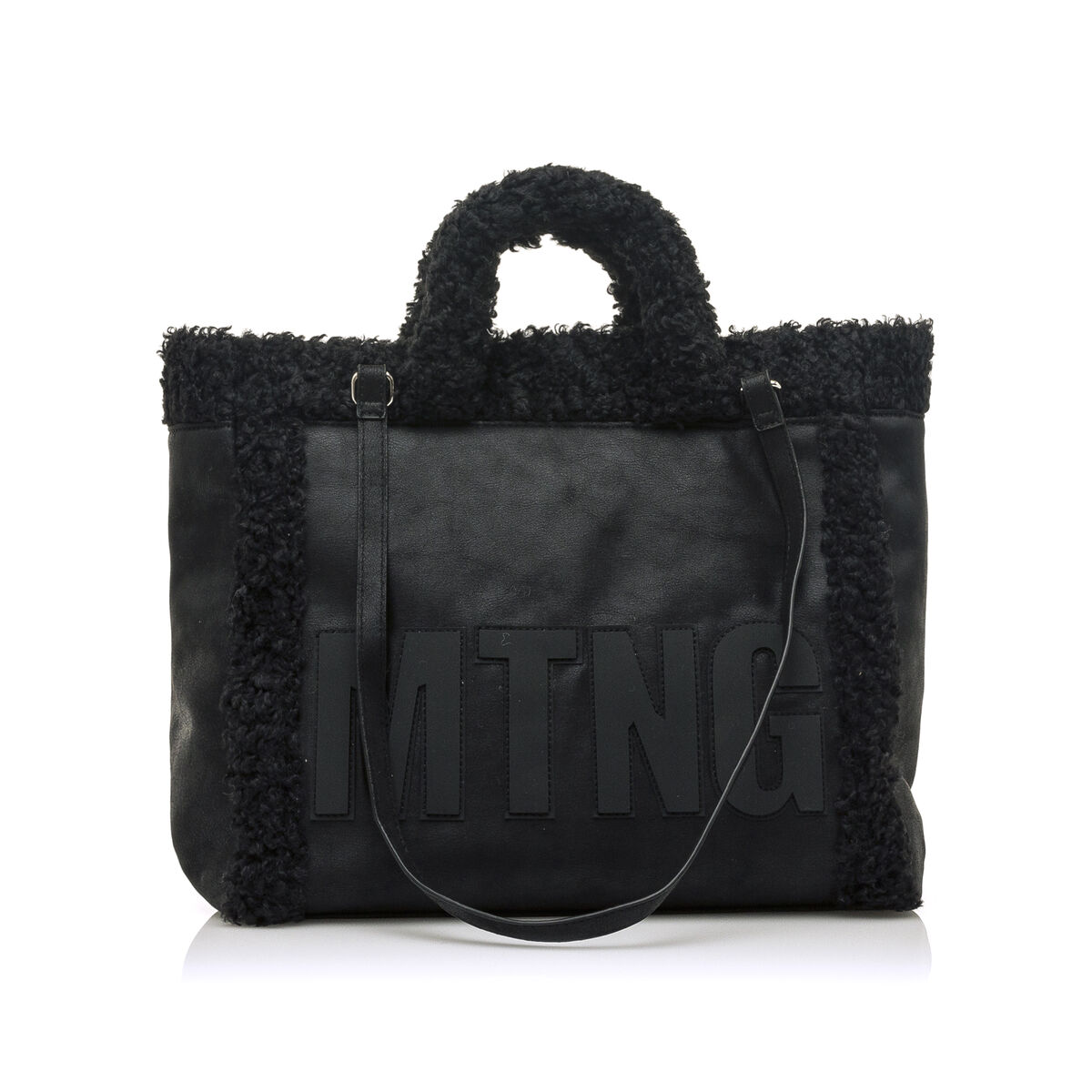 MTNG SHOPPER SHAPE BLACK BAG