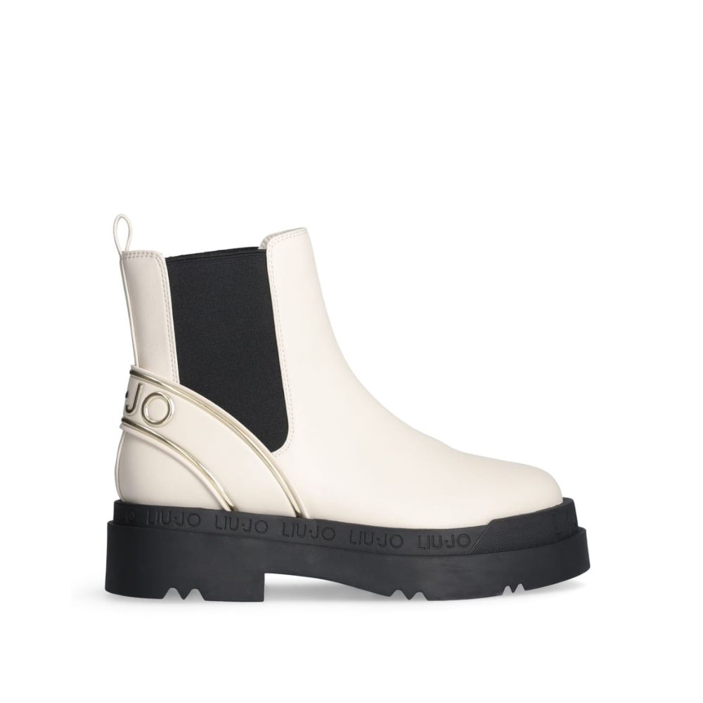 LIU JO BEATLES OFFWHITE ANKLE BOOTS